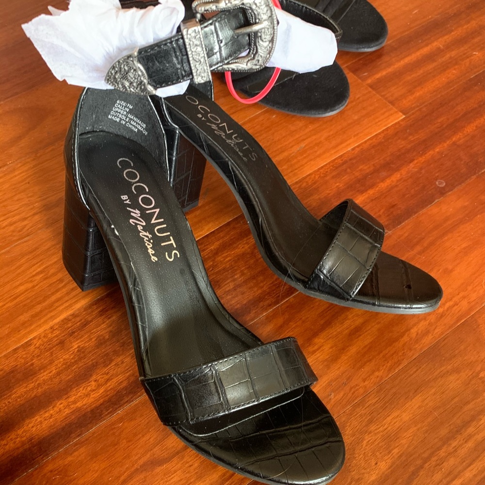 Matisse Black Callin Snake Skin Heel - Size 9 - Picture 6 of 6